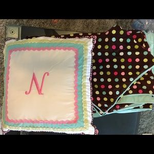 pottery barn duvet, pillowcase & pillow